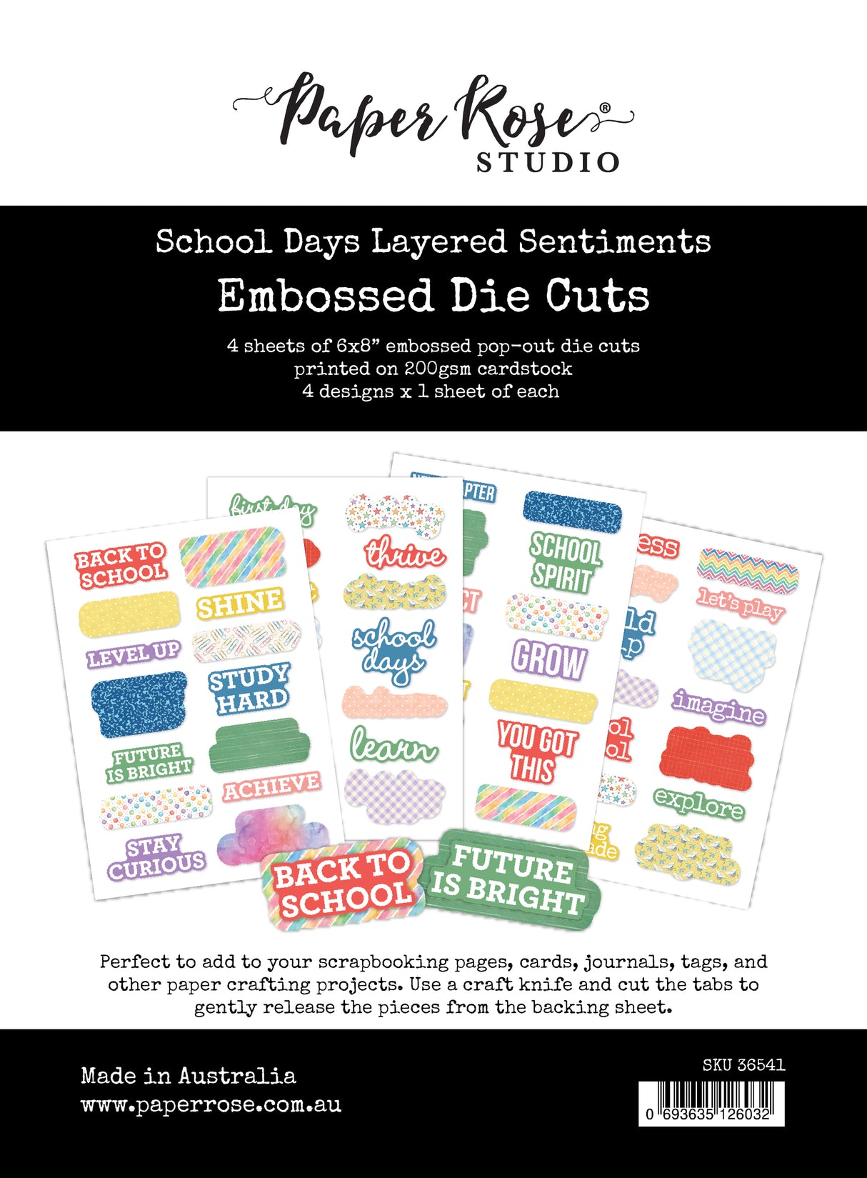 School Days 6 x 8" Layered Sentiments 36541