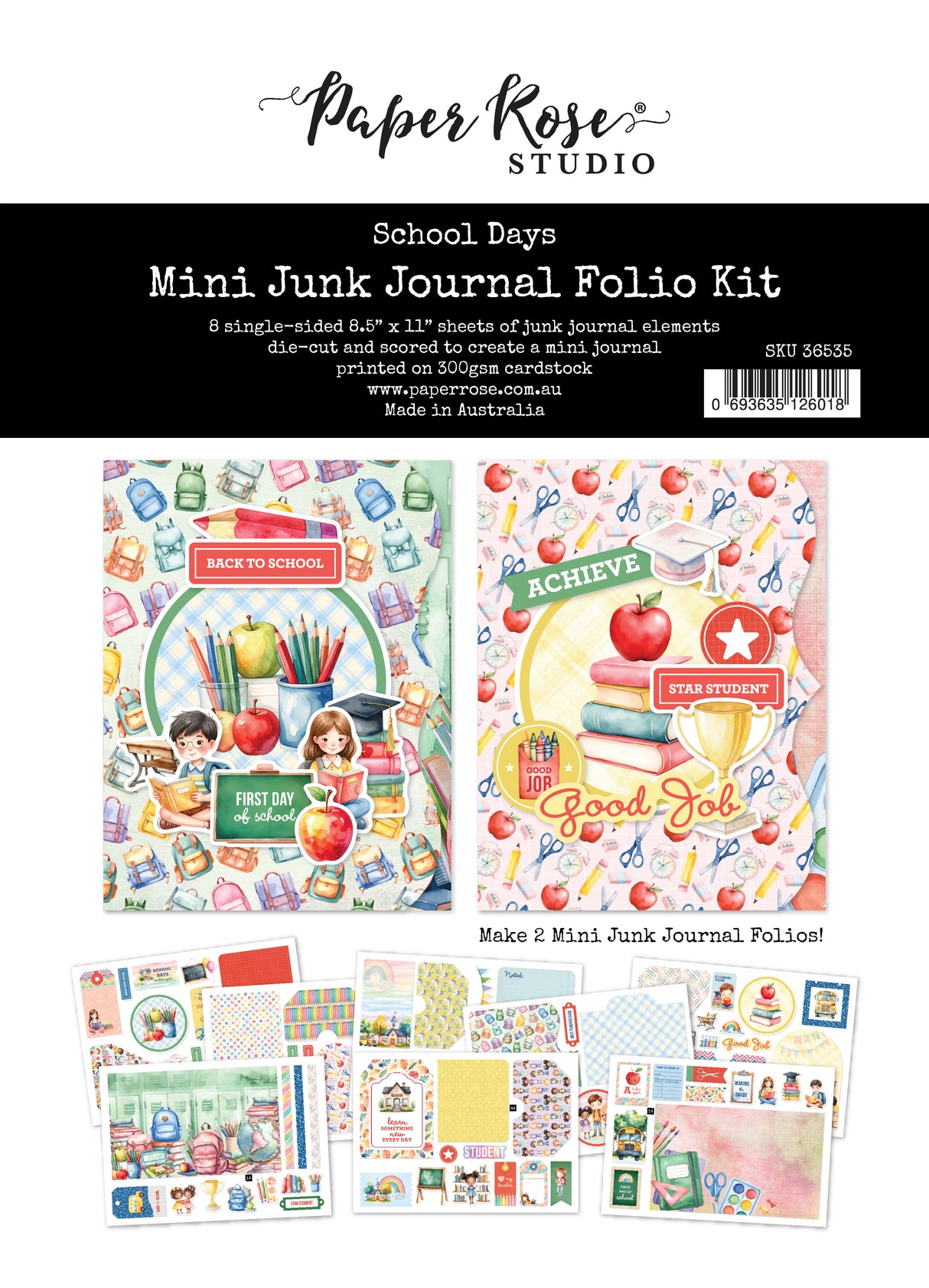 School Days 8.5x11" Mini Folio Kit 36535