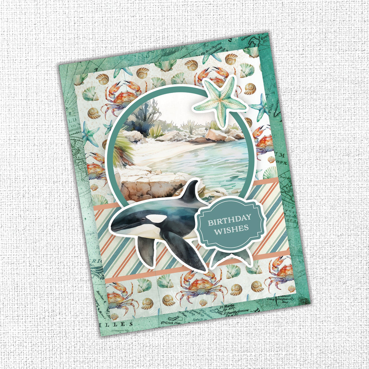 Seaside Memories 6x8" Quick Cards Kit 33804 - Paper Rose Studio