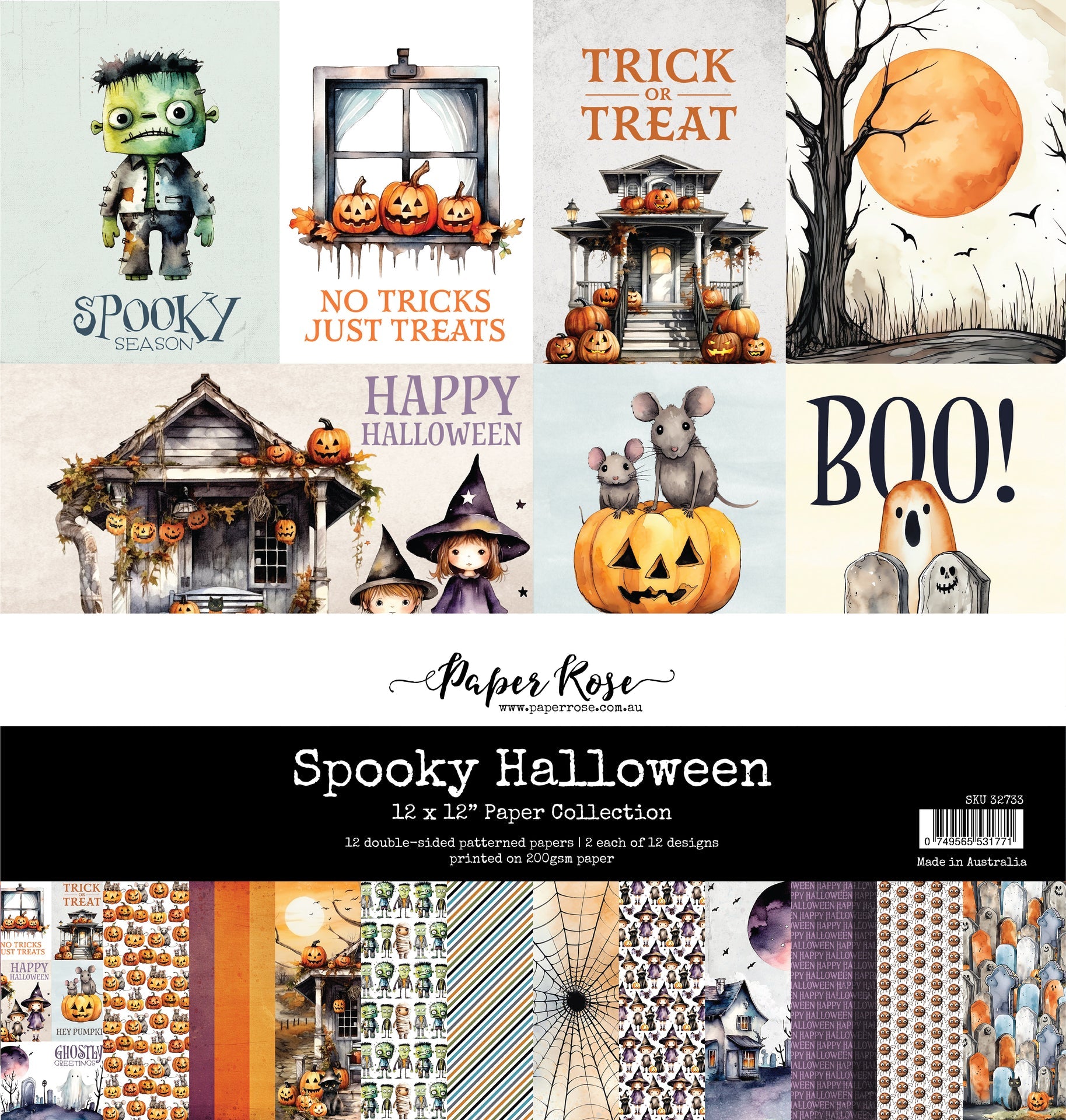 Spooky Halloween 12x12 Paper Collection 32733 – Paper Rose USA