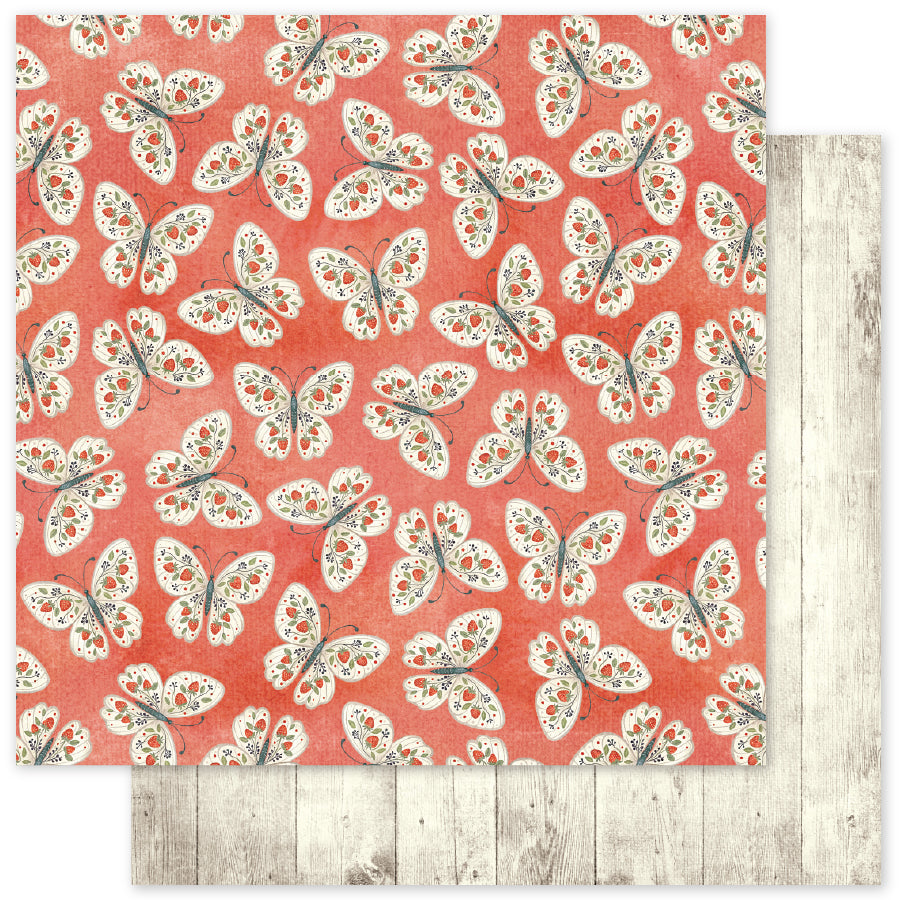 Strawberry Friends Basics C 12x12 Paper (12pc Bulk Pack) 34893 - Paper Rose Studio