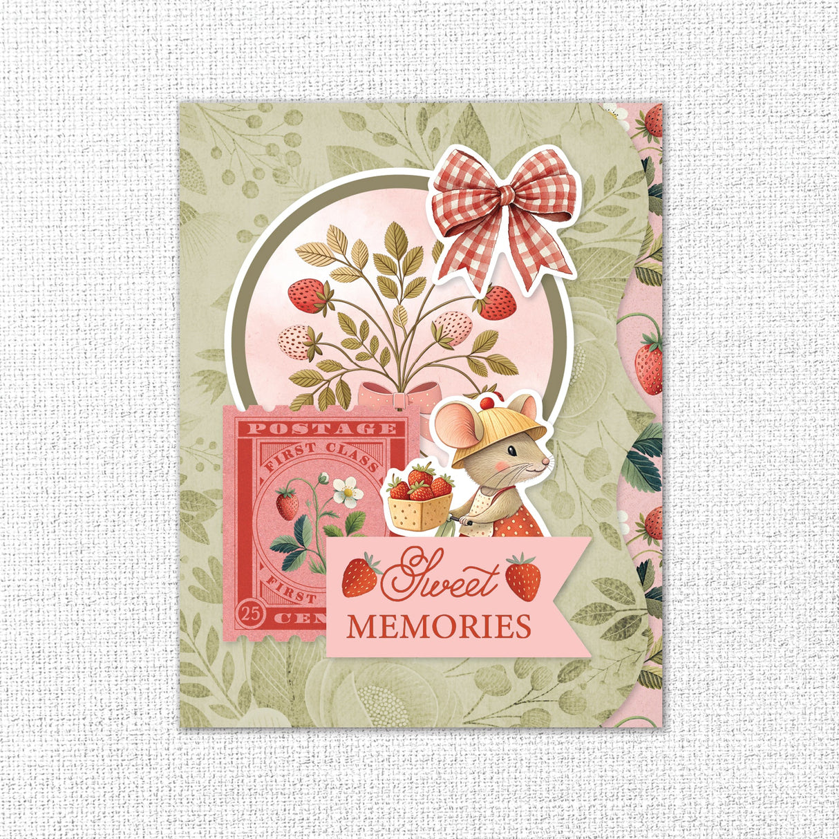 Strawberry Friends 8.5" x 11" Mini Junk Journal Folio Kit 35112 - Paper Rose Studio