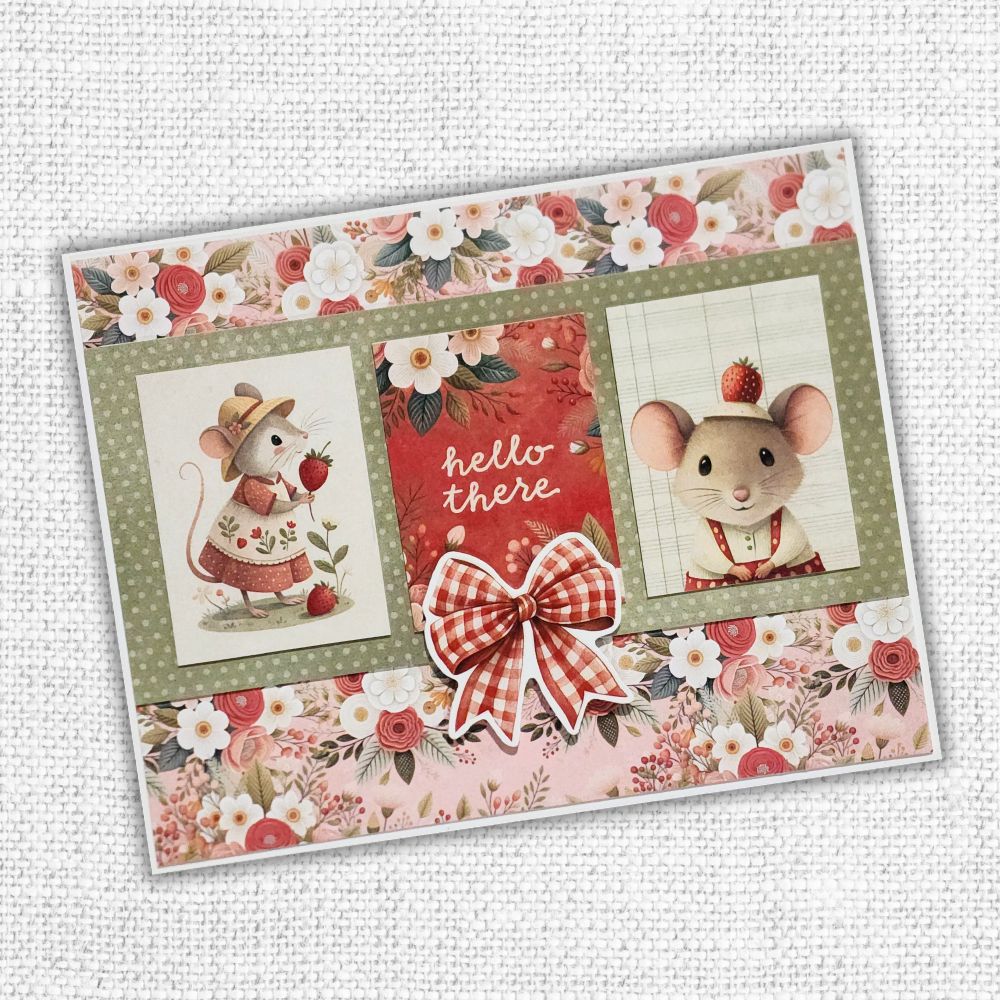 Papercuts Cardmaking Kit - Strawberry Friends 34920 - Paper Rose Studio