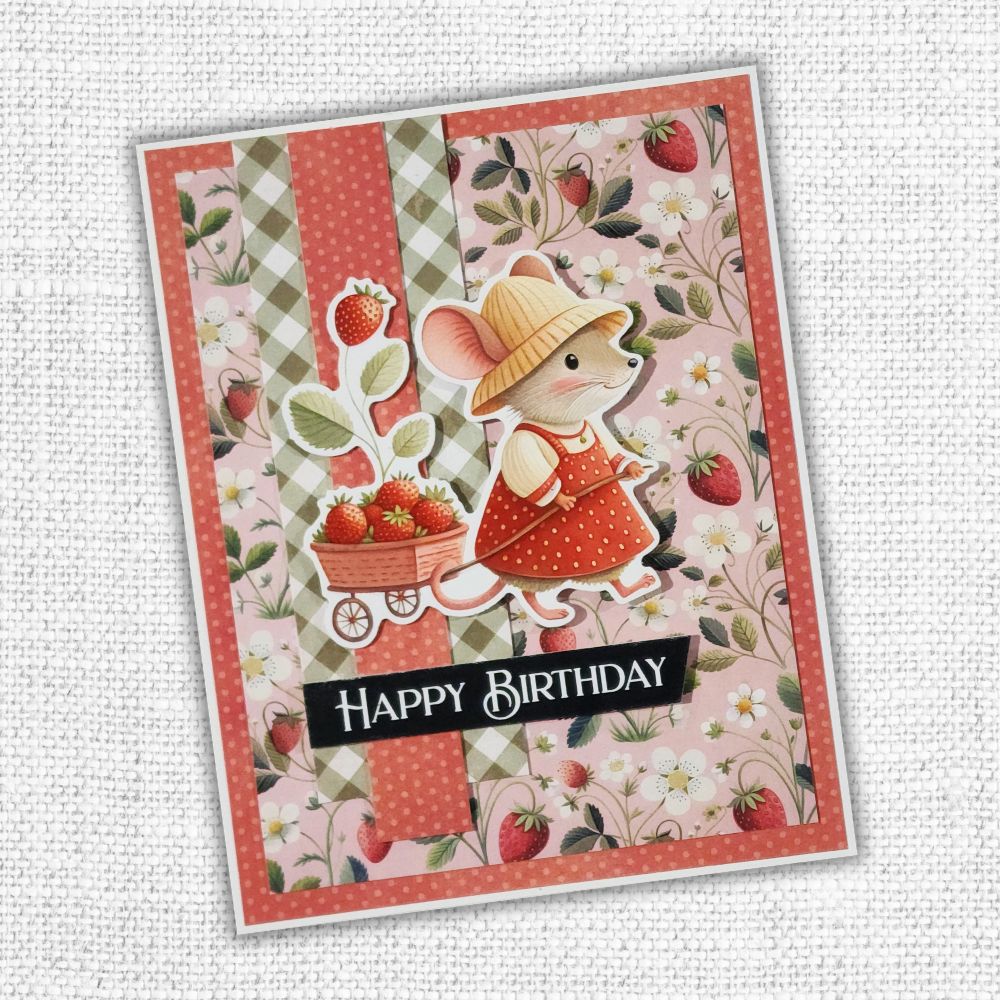 Strawberry Friends Embossed Die Cuts 34905 - Paper Rose Studio