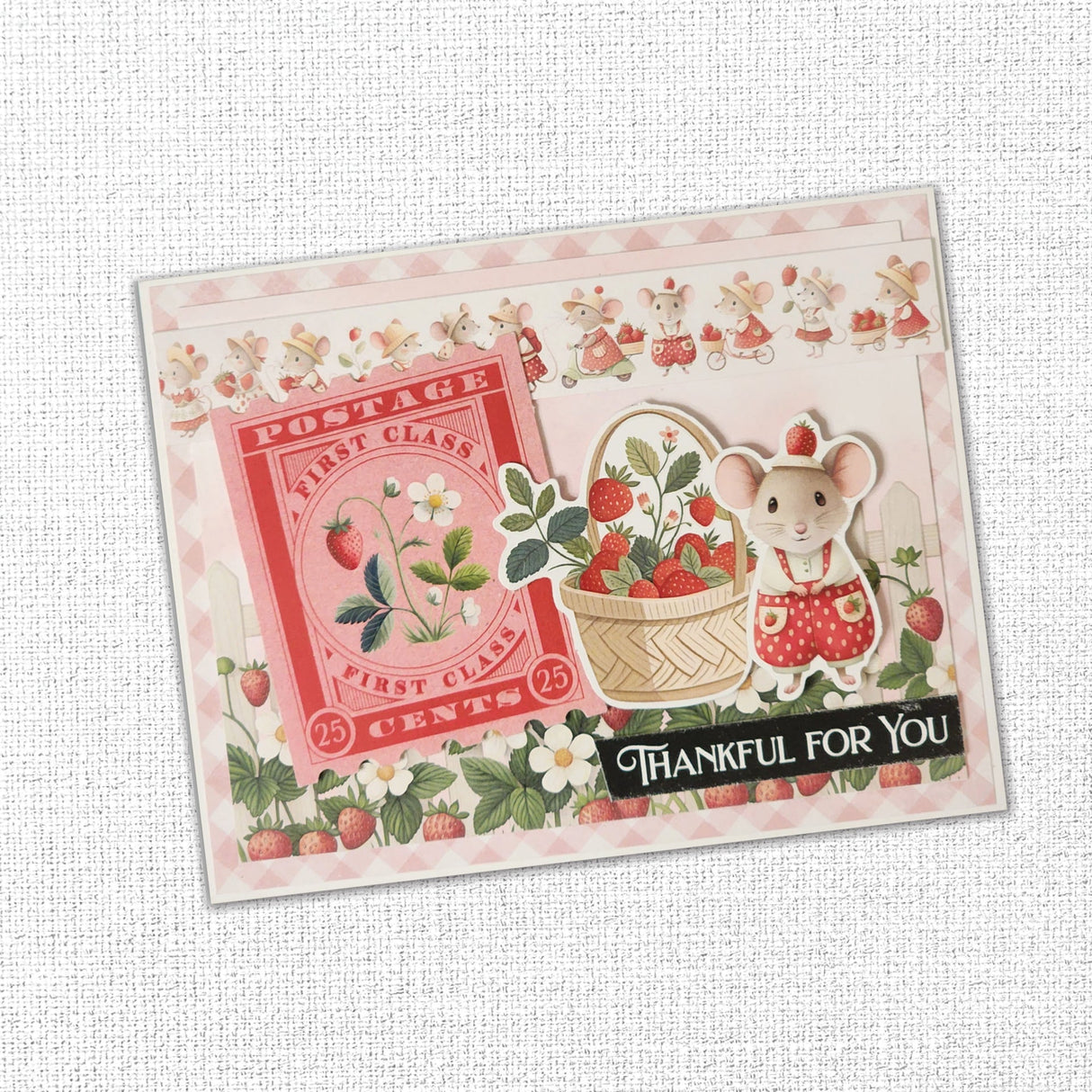 Papercuts Cardmaking Kit - Strawberry Friends 34920 - Paper Rose Studio