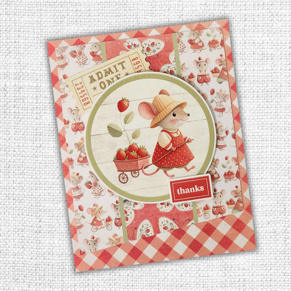Strawberry Friends 6x8" Quick Cards Collection 34914 - Paper Rose Studio