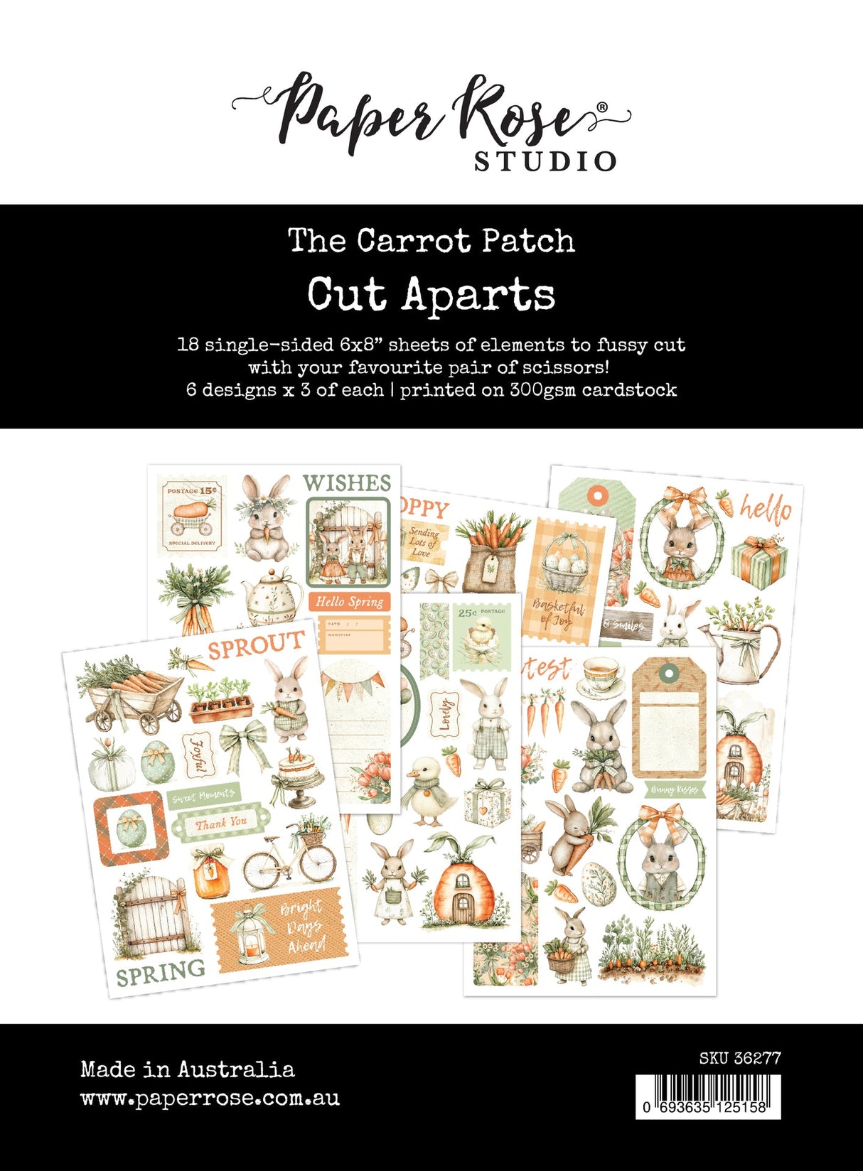 The Carrot Patch 6 x 8" Cut Aparts 36277 - Paper Rose Studio