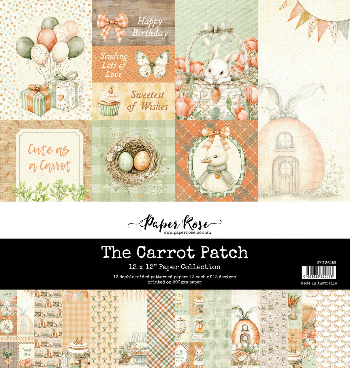 The Carrot Patch 12x12 Paper Collection 36253 - Paper Rose Studio