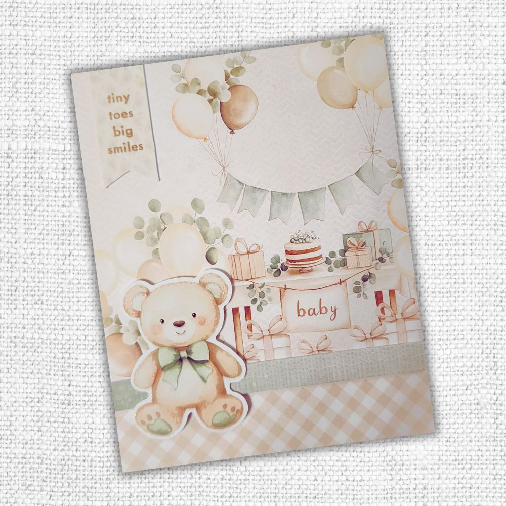 Papercuts Cardmaking Kit - Boho Baby 35095 - Includes 4x6" Clear Stamp & Die Set - Paper Rose Studio