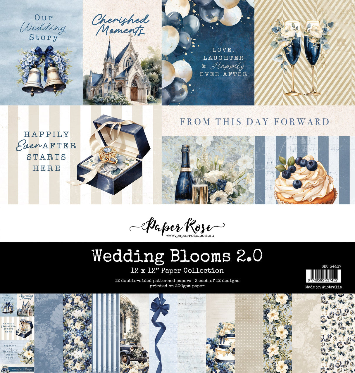 Wedding Blooms 2.0 12x12 Paper Collection 34437 - Paper Rose Studio