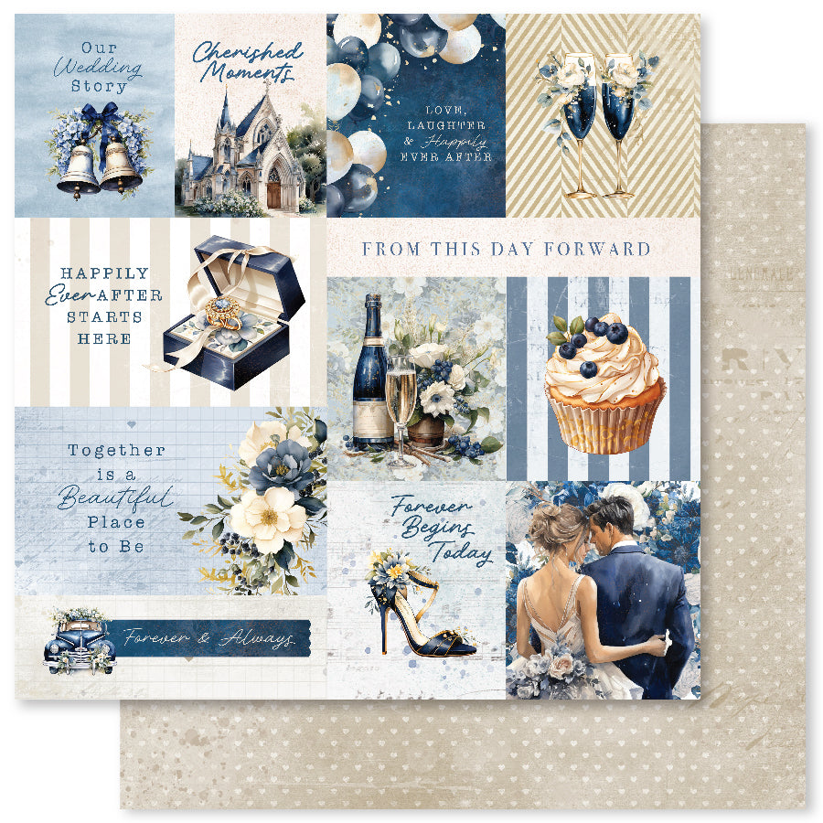 Wedding Blooms 2.0 A 12x12 Paper (12pc Bulk Pack) 34440 - Paper Rose Studio