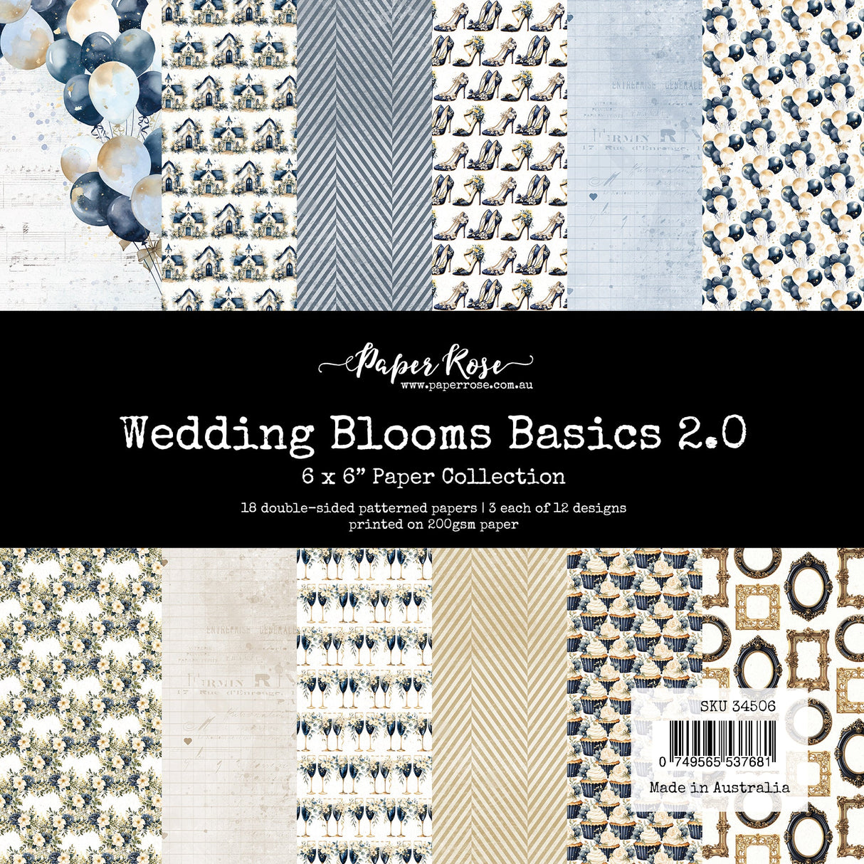 Wedding Blooms Basics 2.0 6x6 Paper Collection 34506 - Paper Rose Studio