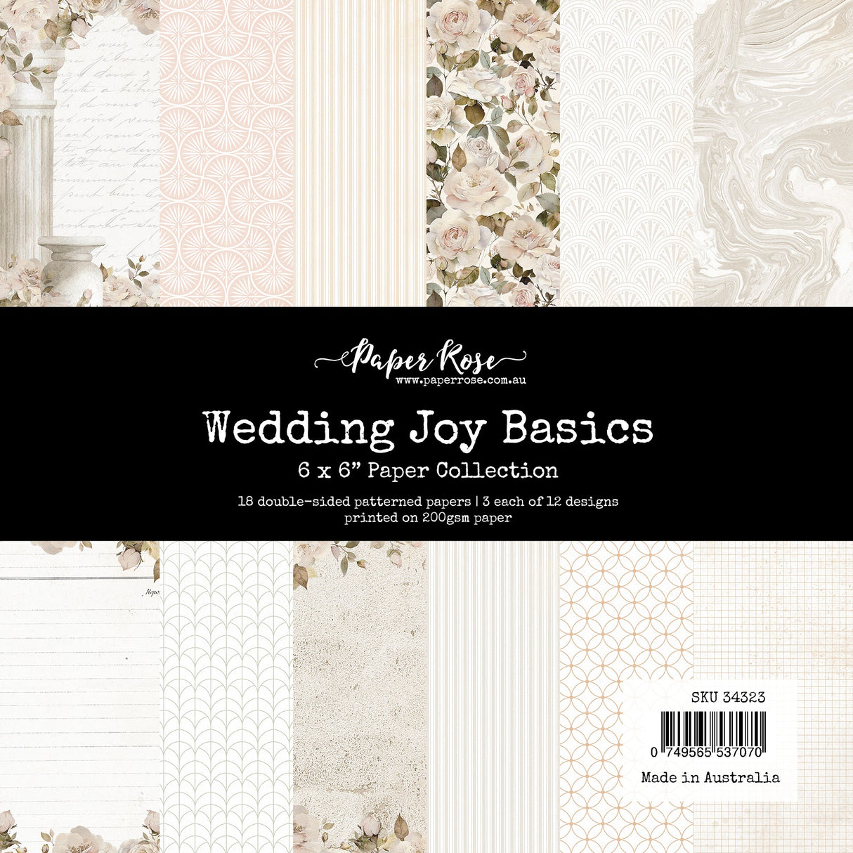 Wedding Joy Basics 6x6 Paper Collection 34323 - Paper Rose Studio