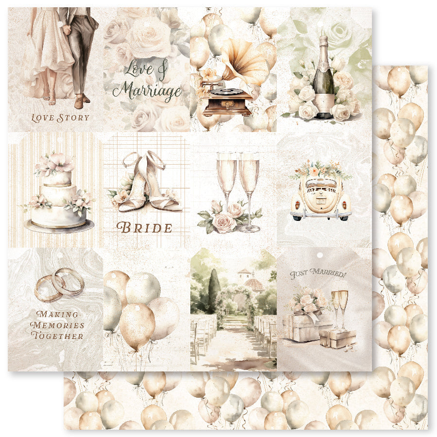 Wedding Joy D 12x12 Paper (12pc Bulk Pack) 34200 - Paper Rose Studio