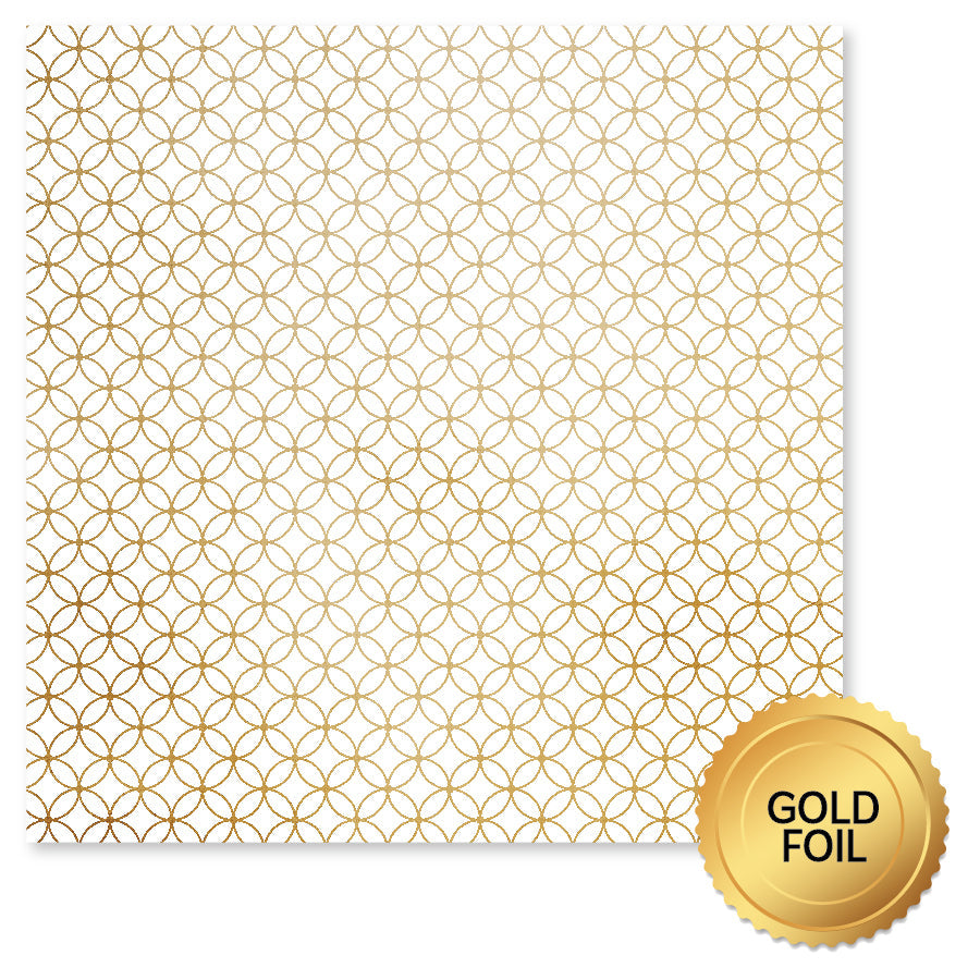 Wedding Joy Gold Foil C 12x12 Paper (6pc Bulk Pack) 34518 - Paper Rose Studio