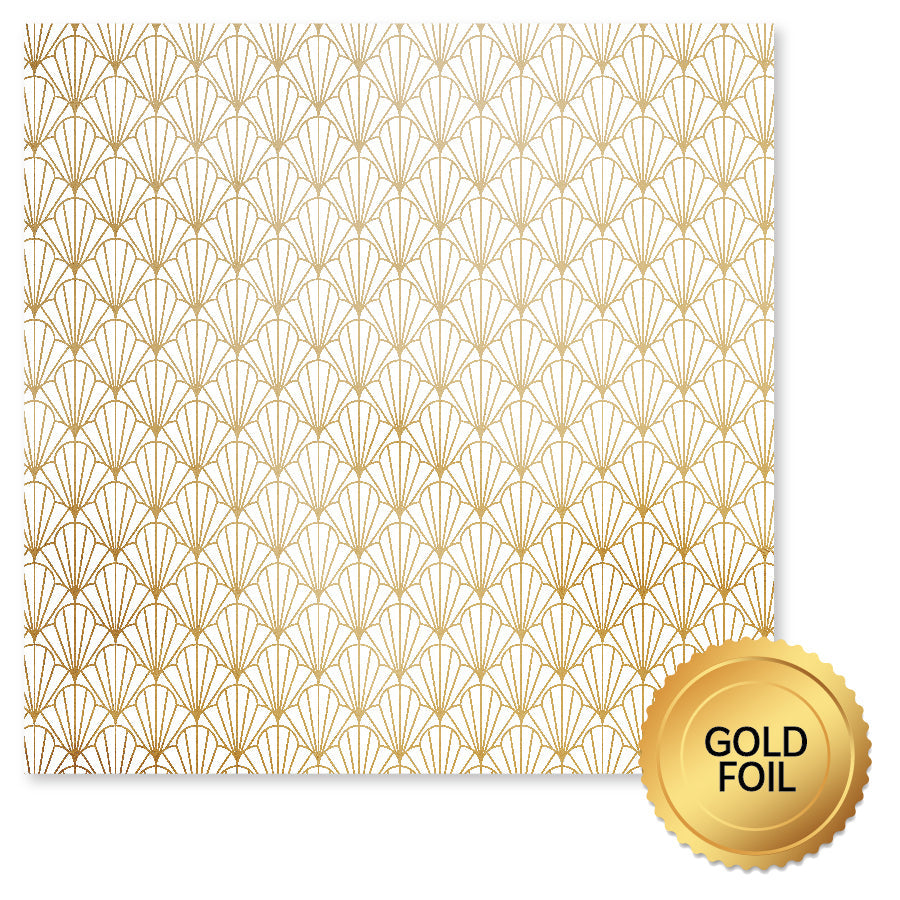 Wedding Joy Gold Foil F 12x12 Paper (6pc Bulk Pack) 34527 - Paper Rose Studio