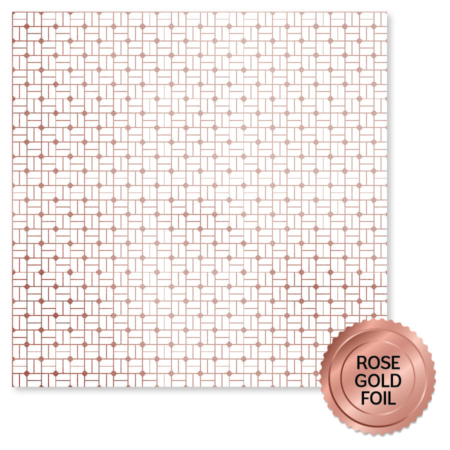 Wedding Joy Rose Gold Foil E 12x12 Paper (6pc Bulk Pack) 34572 (Copy) - Paper Rose Studio