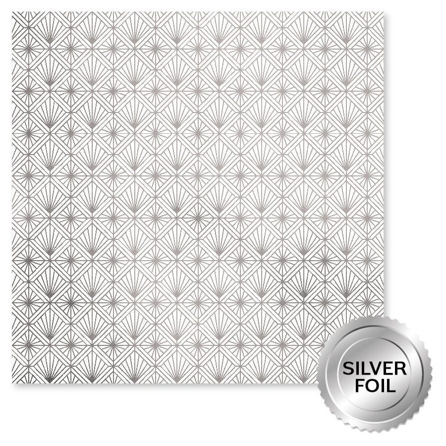 Wedding Joy Silver Foil B 12x12 Paper (6pc Bulk Pack) 34539 - Paper Rose Studio