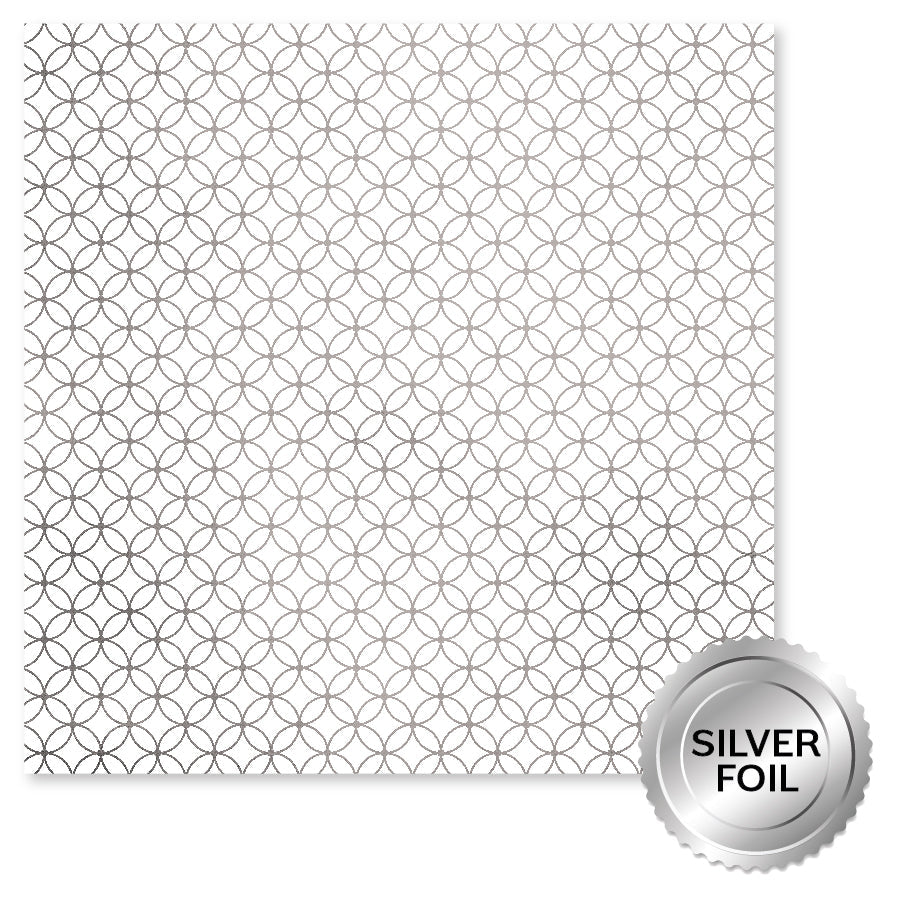 Wedding Joy Silver Foil C 12x12 Paper (6pc Bulk Pack) 34542 - Paper Rose Studio