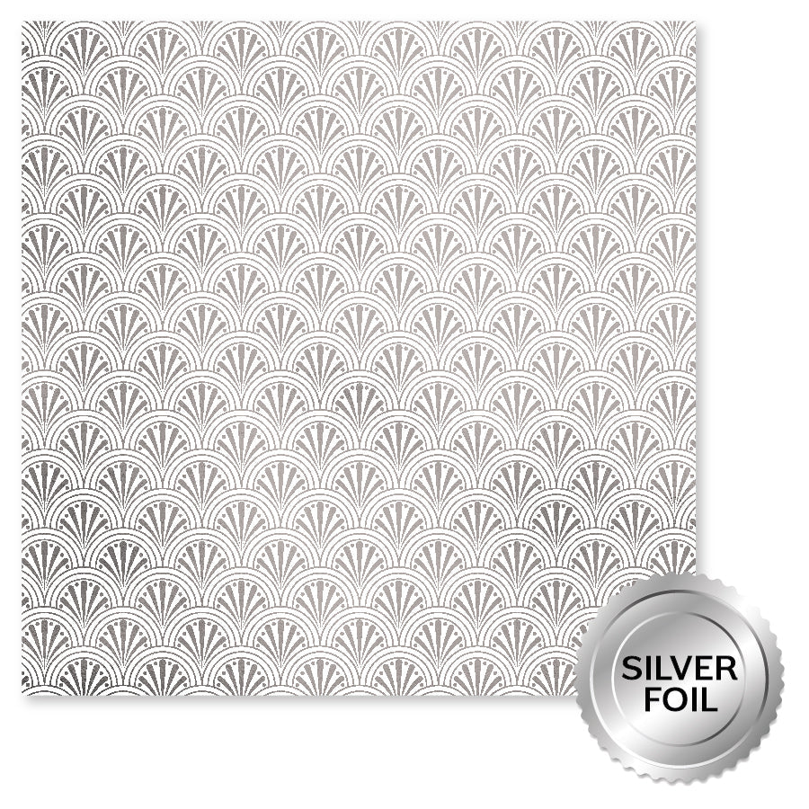 Wedding Joy Silver Foil D 12x12 Paper (6pc Bulk Pack) 34545 - Paper Rose Studio