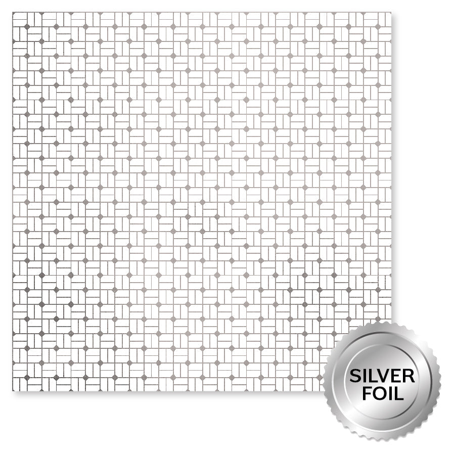 Wedding Joy Silver Foil E 12x12 Paper (6pc Bulk Pack) 34548 - Paper Rose Studio