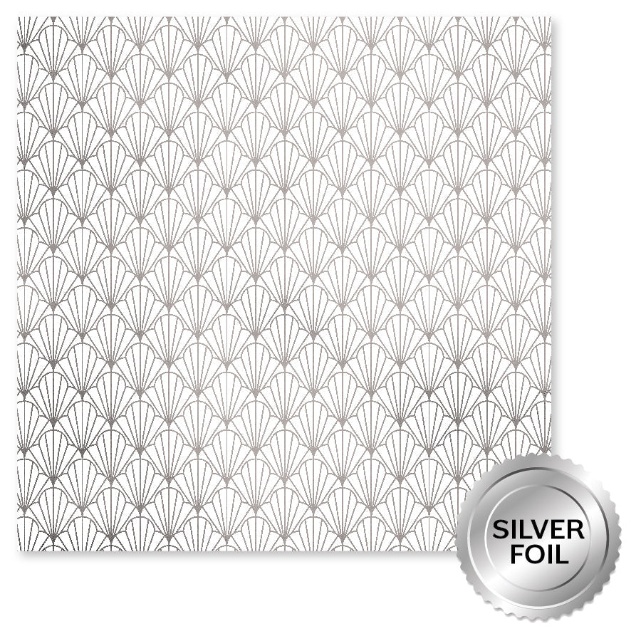 Wedding Joy Silver Foil F 12x12 Paper (6pc Bulk Pack) 34551 - Paper Rose Studio
