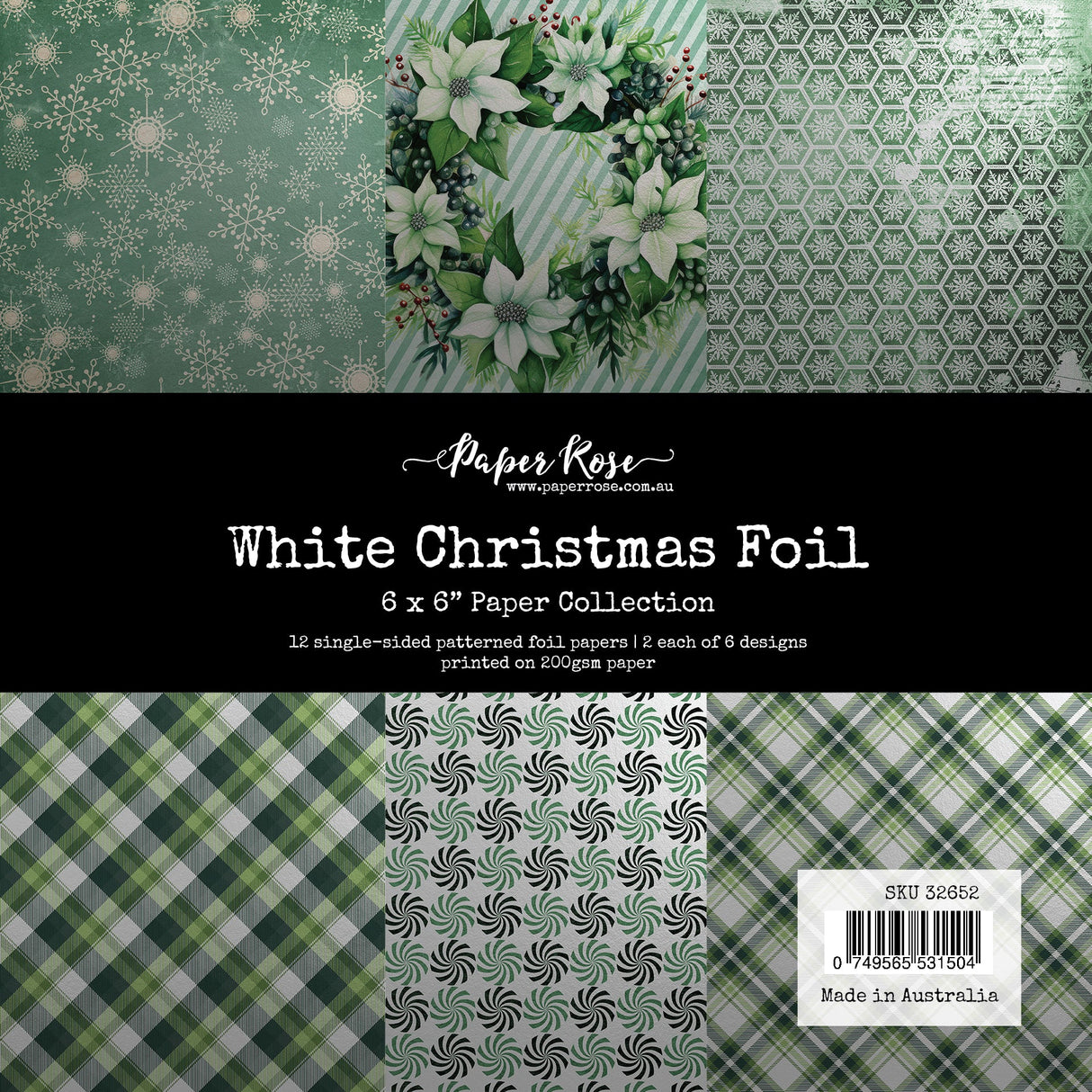 White Christmas Foil 6x6 Paper Collection 32652 - Paper Rose Studio