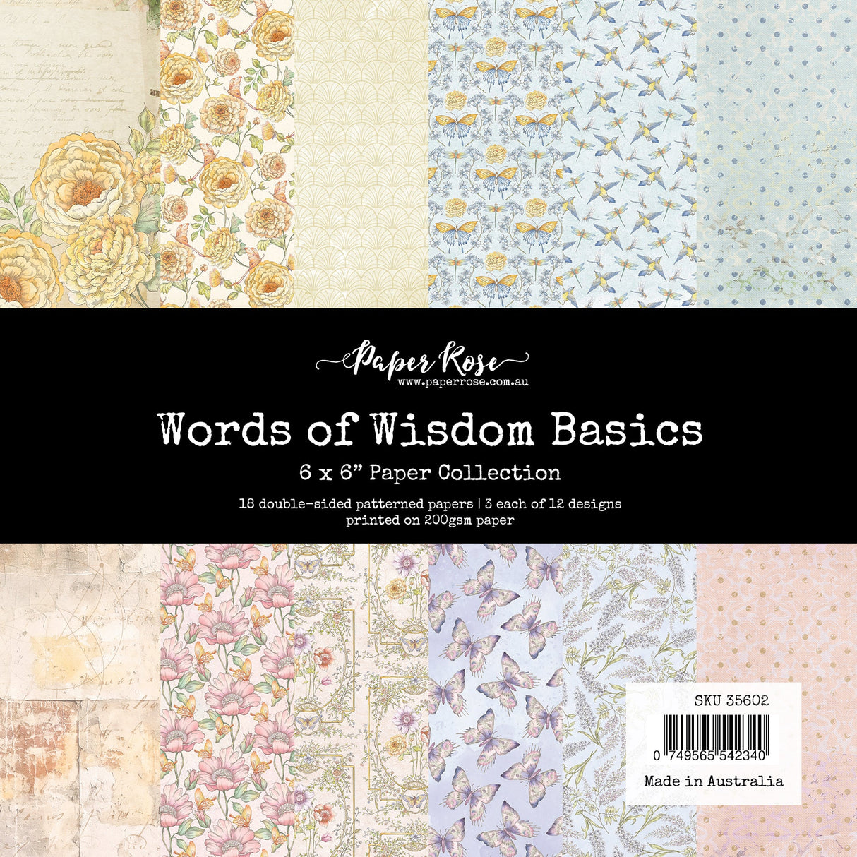 Words of Wisdom Basics 6x6 Paper Collection 35602 - Paper Rose Studio