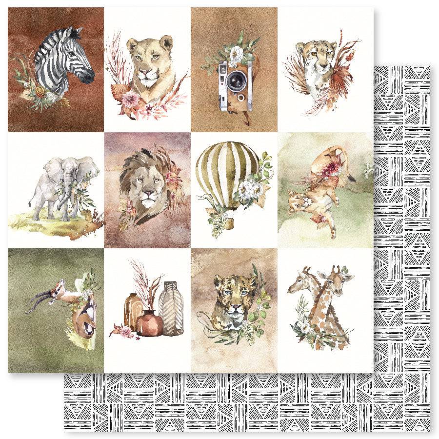 Beautiful Savannah - Fauna A 12x12 Paper (12pc Bulk Pack) 27505 - Paper Rose Studio