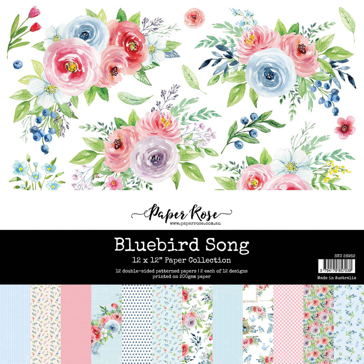 Bluebird Song 12x12 Paper Collection 26932 - Paper Rose Studio