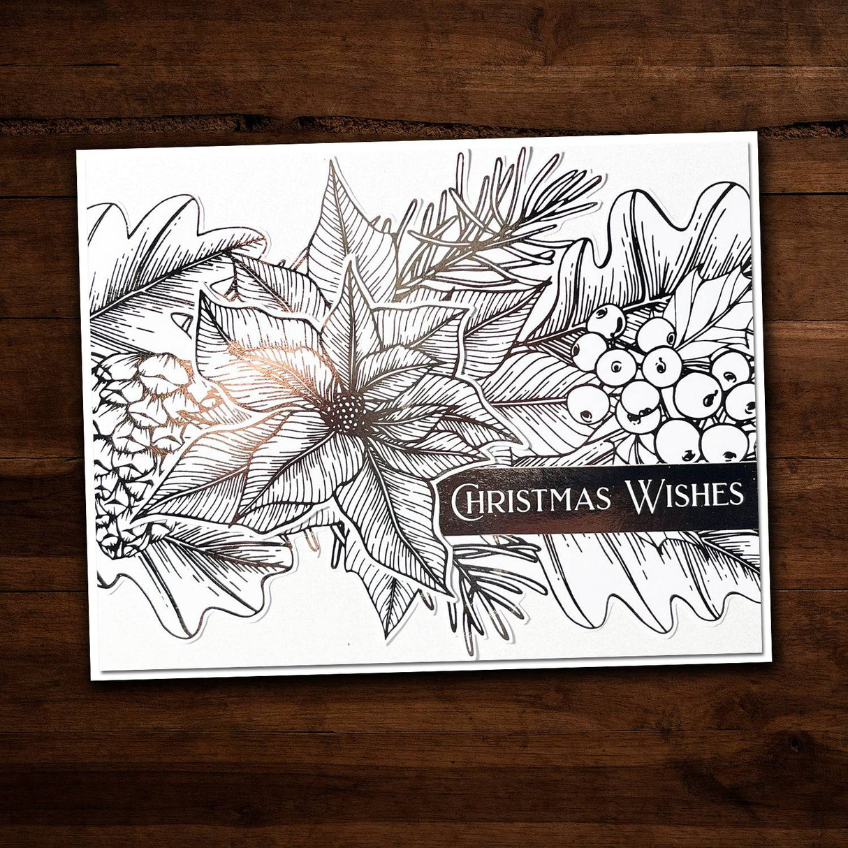 Christmas Sentiments - Rose Gold Foil 6x6 Paper Collection 27283 - Paper Rose Studio