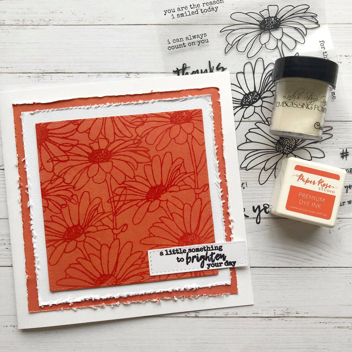 Daisy Days 4x4" Clear Stamp Set 18490 - Paper Rose Studio