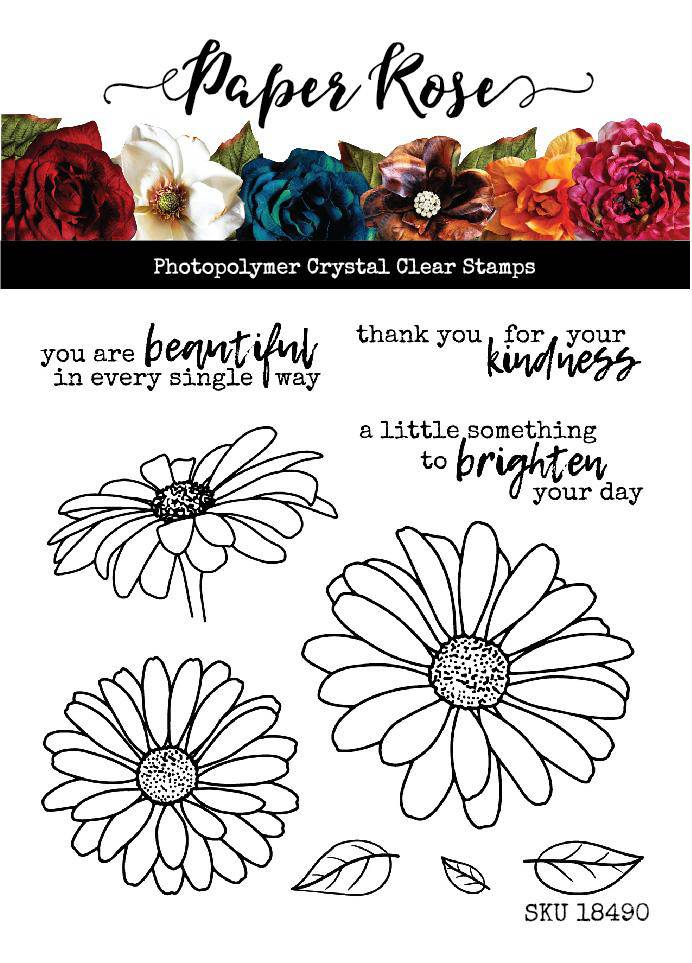 Daisy Days 4x4" Clear Stamp Set 18490 - Paper Rose Studio