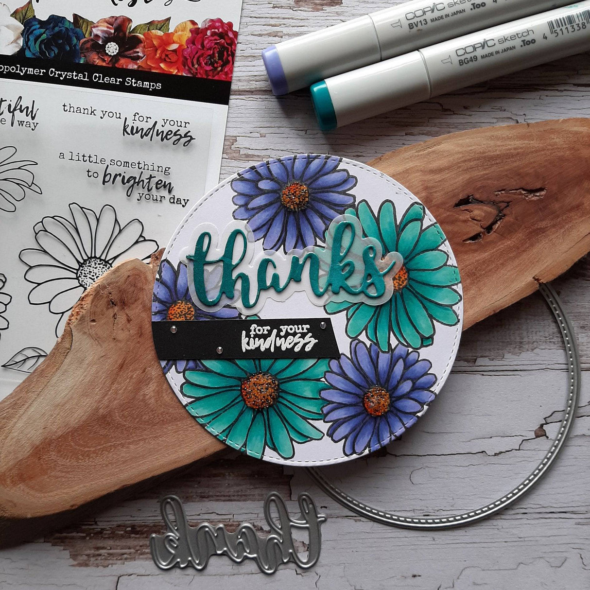 Daisy Days 4x4" Clear Stamp Set 18490 - Paper Rose Studio