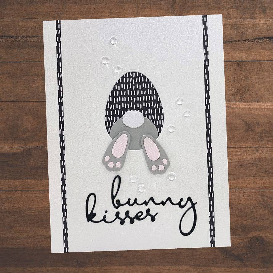 Easter Bunny Kisses Fine Script Metal Cutting Die 21291 - Paper Rose Studio
