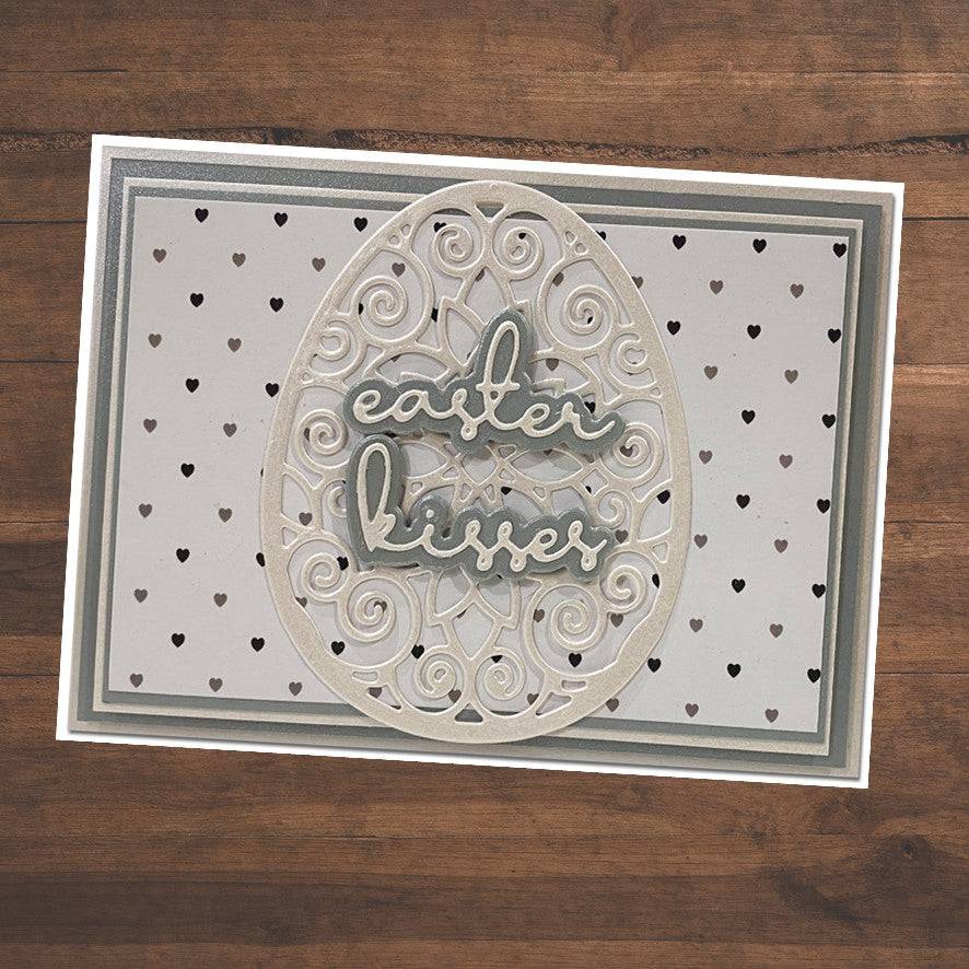 Easter Bunny Kisses Fine Script Metal Cutting Die 21291 - Paper Rose Studio