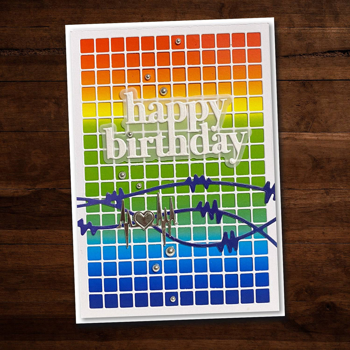 Graph Paper Rectangle Metal Cutting Die 19601 - Paper Rose Studio