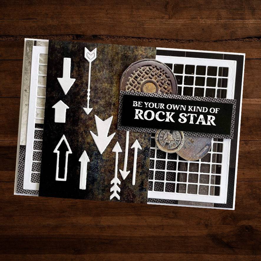 Graph Paper Rectangle Metal Cutting Die 19601 - Paper Rose Studio