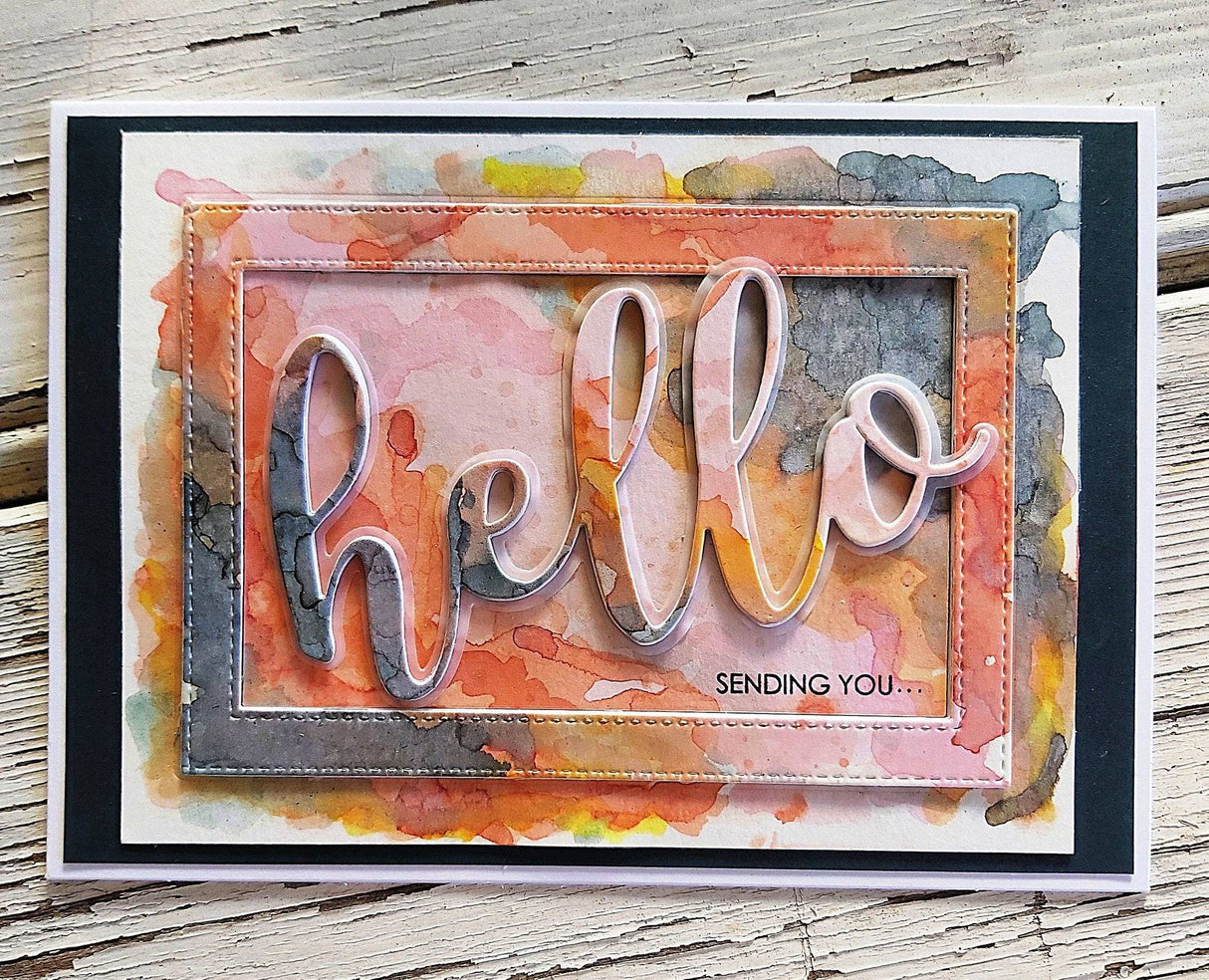 Hello Large Layered Word Metal Die Set 18051 - Paper Rose Studio