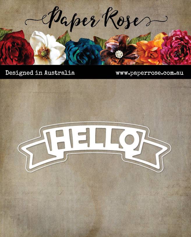 Hello Layered Banner Metal Cutting Die 25918 - Paper Rose Studio