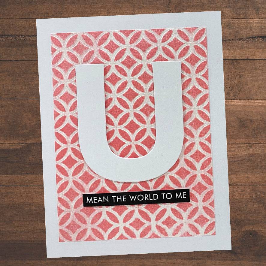 Leafy Circle Lattice 6x6" Stencil 21546 - Paper Rose Studio