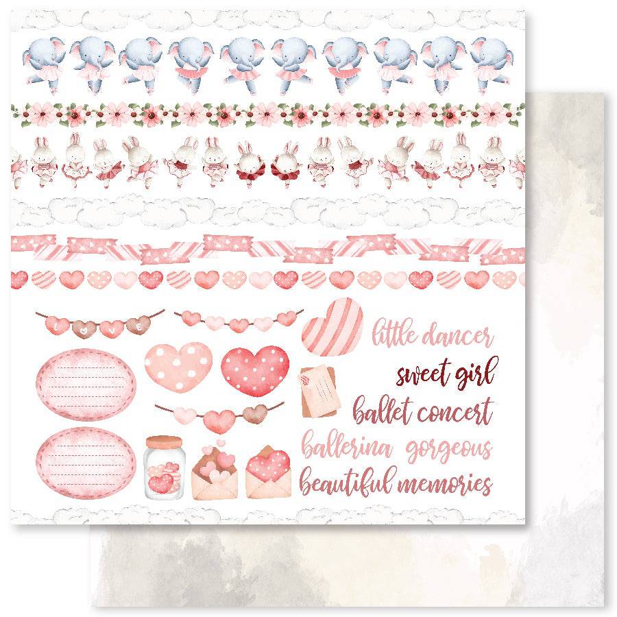 Little Ballerina E 12x12 Paper (12pc Bulk Pack) 27970 - Paper Rose Studio