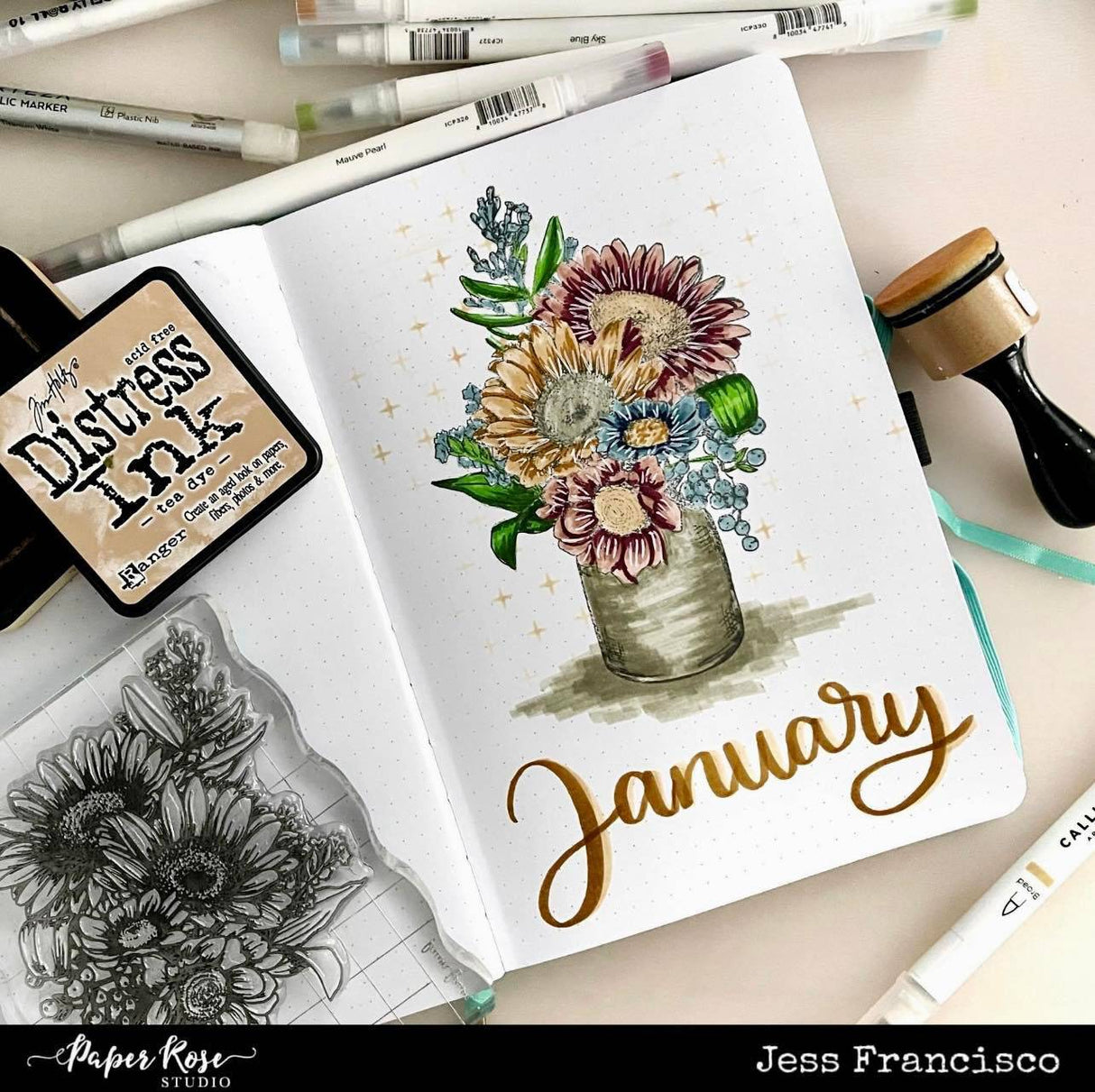 Little Crosses 6x6" Stencil 22441 - Paper Rose Studio