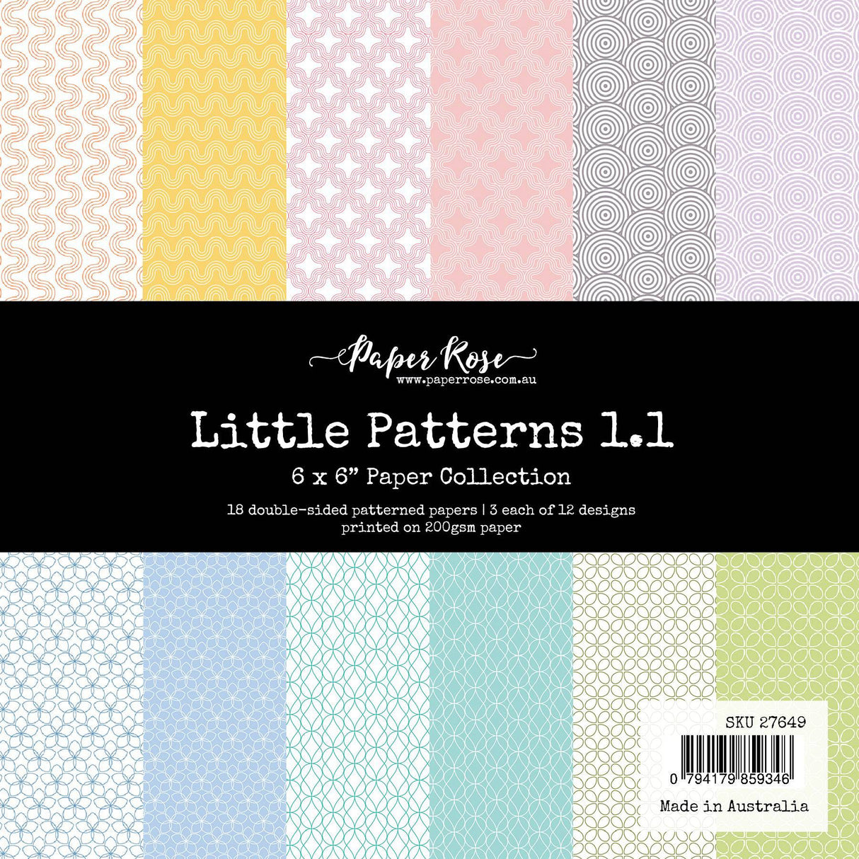 Little Patterns 1.1 6x6 Paper Collection 27649 - Paper Rose Studio