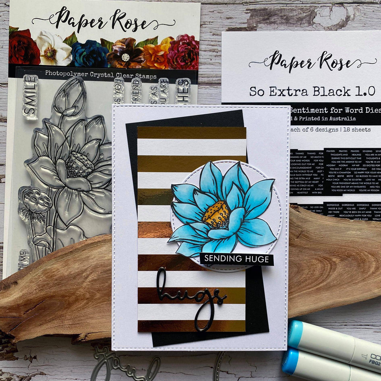 Lotus Bouquet 4x6" Clear Stamp Set 19087 - Paper Rose Studio
