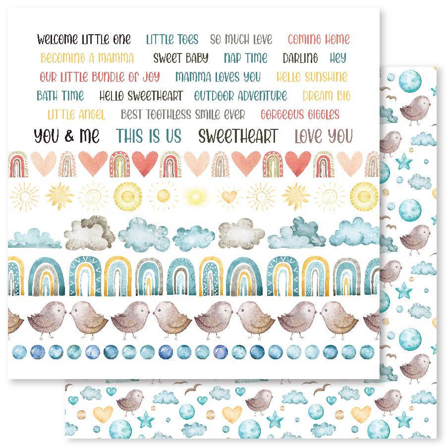 Love and Rainbows B 12x12 Paper (12pc Bulk Pack) 26233 - Paper Rose Studio