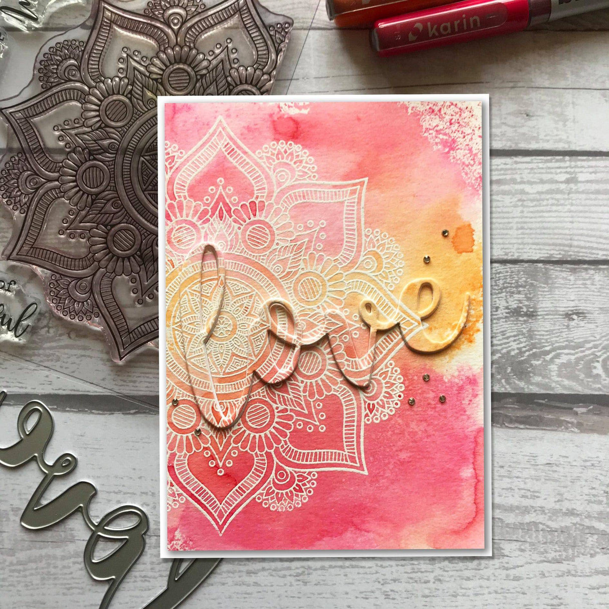 Love Large Layered Word Metal Die Set 18042 - Paper Rose Studio