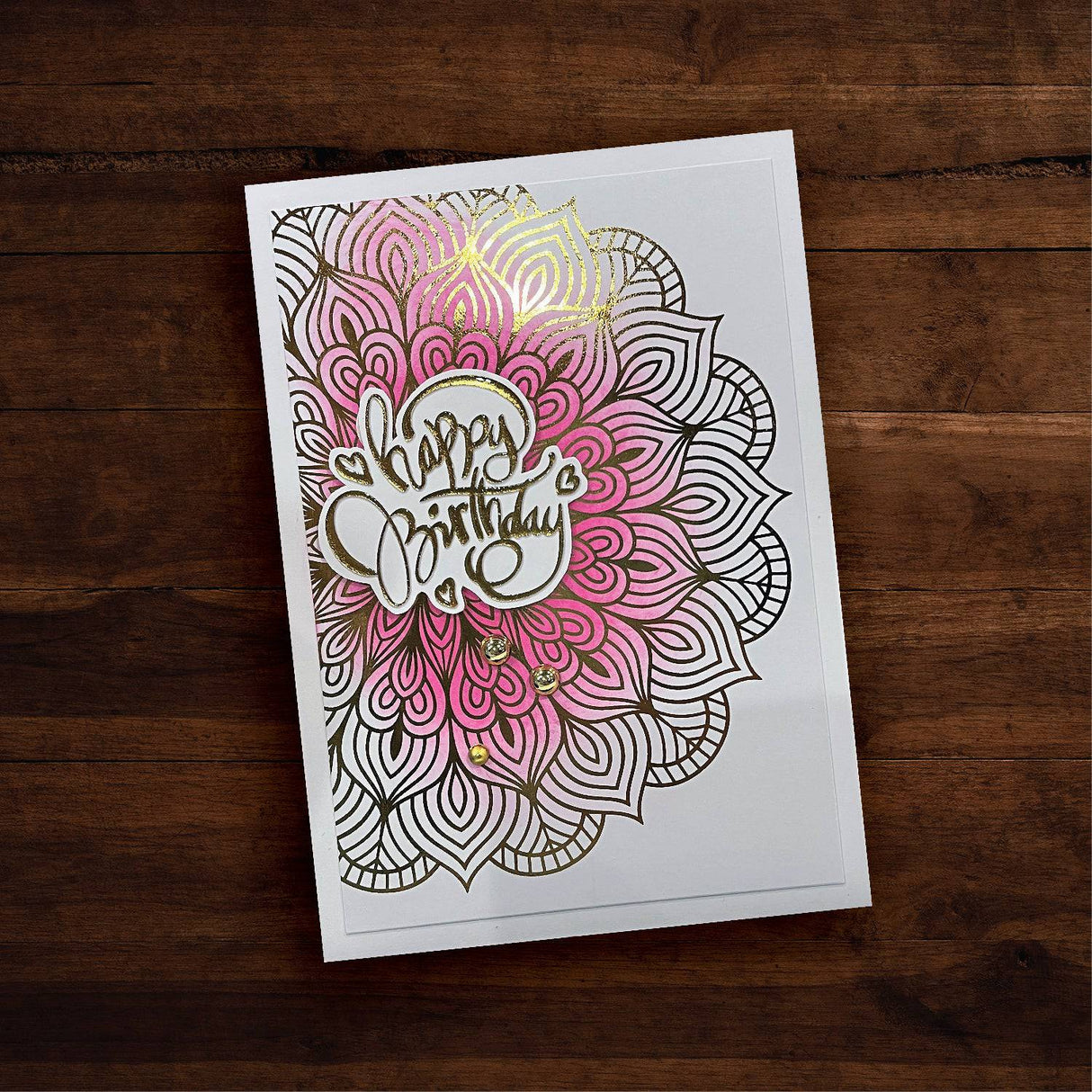 Mandala Card Fronts - Gold Foil 12x12 Paper Collection 29221 - Paper Rose Studio