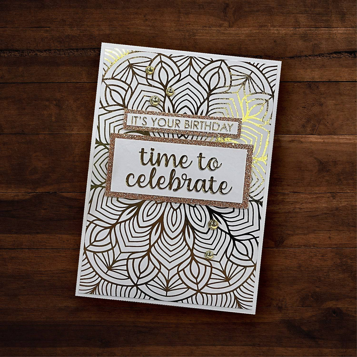 Mandala Card Fronts - Gold Foil 12x12 Paper Collection 29221 - Paper Rose Studio