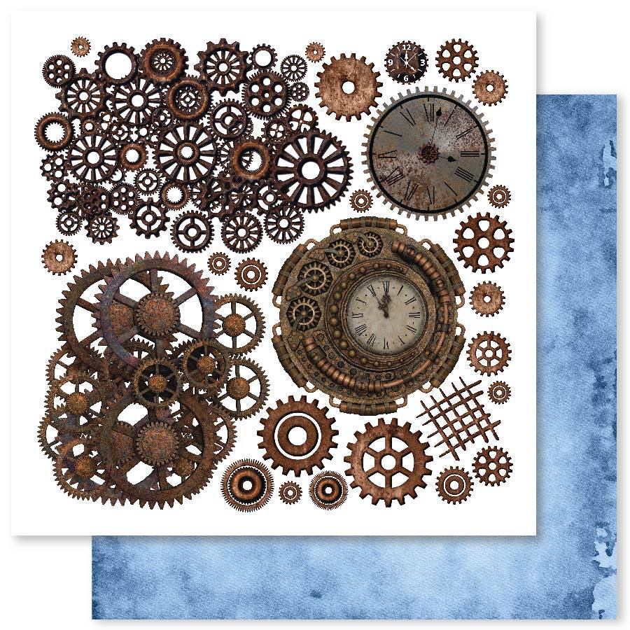 Mechanical E 12x12 Paper (12pc Bulk Pack) 27022 - Paper Rose Studio